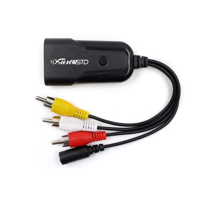 HDSUNWSTD HDMI to AV Adapter Mini HD Video Converter Box HDMI to RCA AV/CVSB L/R Video 1080P HDMI2AV Support NTSC PAL Output - Image 1